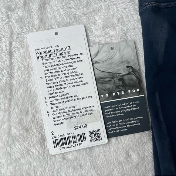 NWT Lululemon Athletica Wunder Train HR Short 8” High Rise Biker Shorts Size 2 - Picture 5 of 5